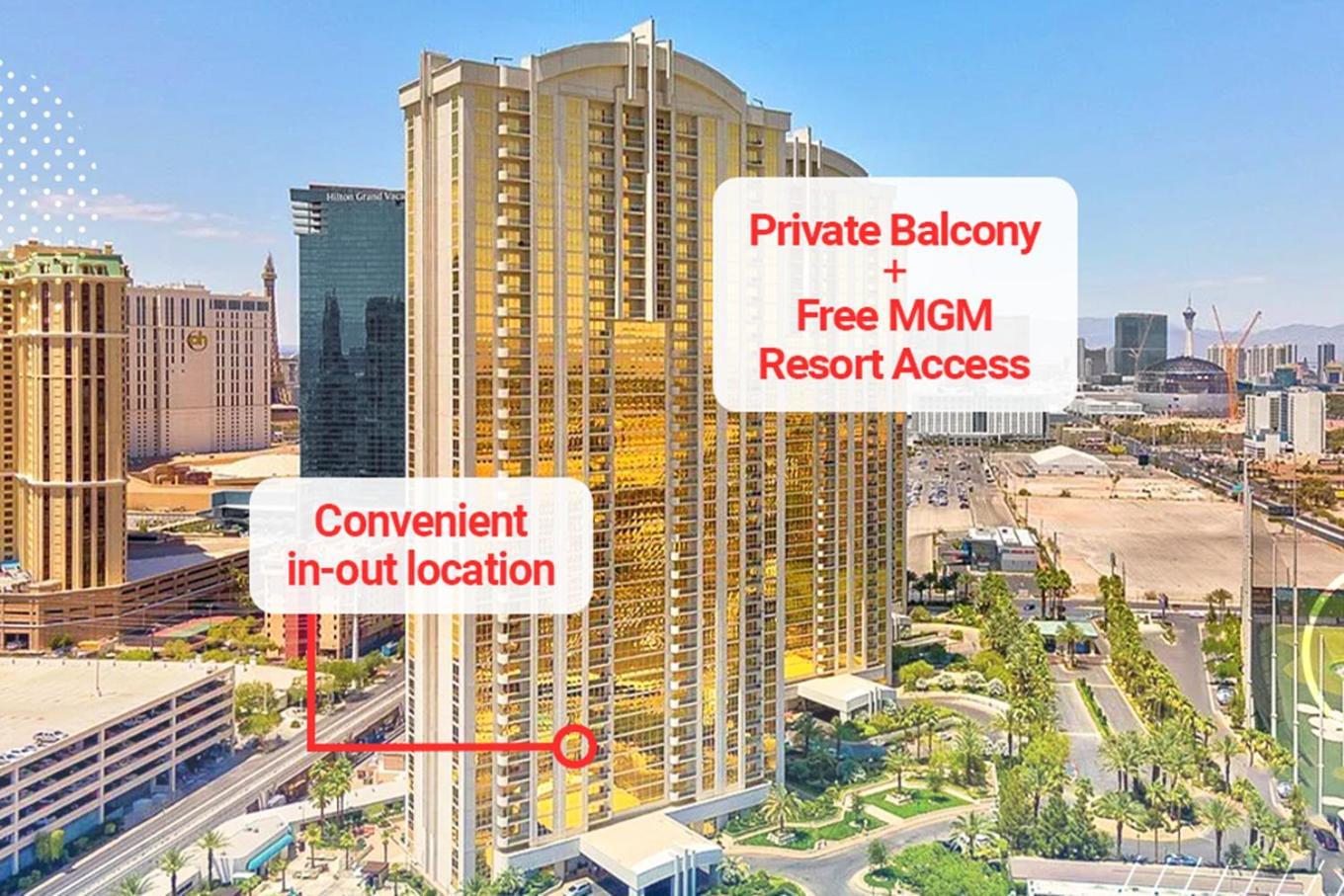 Lady Luck'S Vista - Private Balcony - Full Kitchen - Two Full Baths - Jetted Tub - Full Mgm Grand Resort Access W No Resort Fee At Mgm Signature Las Vegas Exteriör bild